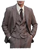 traje lana hombre Ocasiones adecuadas: este traje de esmoquin para hombre es adecuado para muchas ocasiones: cena/trabajo/negocios/conferencias/boda/fiesta/baile/Navidad/crucero/coro/graduación/cita/desfile de moda y cualquier otra ocasión formal, también es el mejor regalo para maridos, padres, hermanos y amigos.