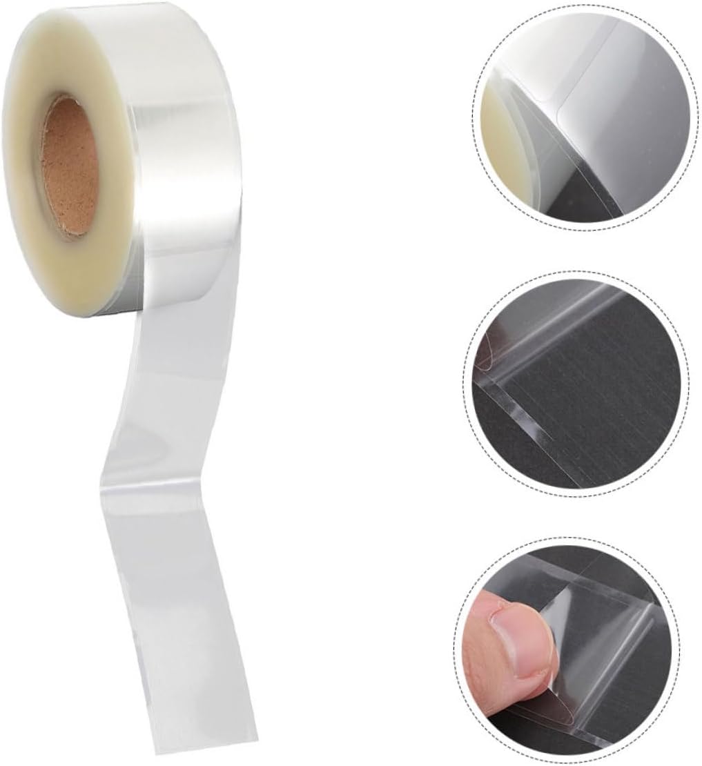 ERINGOGO 3 Rolls Plastic Book Label Protectors Waterproof Scratch-Resistant Stickers for Barcodes Library Books and