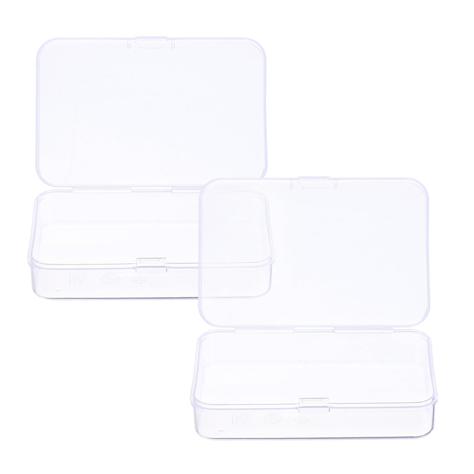 HARFINGTON 2pcs Component Storage Box 3.35" PP Electronic Organizer Box with Cover Hardware Containers Tools Boxes for Small Accessories
