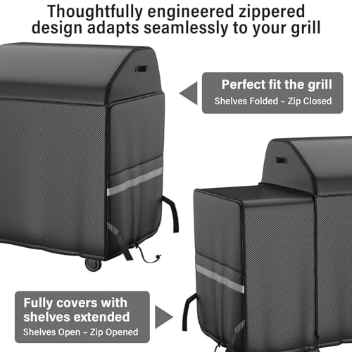 Grill Cover for Traeger Woodridge Pro & Elite, Compatible with BAC776 Full-Length All Weather Grill Cover – Waterproof Traeger Woodridge Pro Cover Accessories by Utheer - Image 3