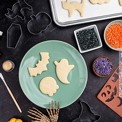 Cookie Cutter Kingdom - Valentine's Cookie Cutters - 9 Piece Set - Heart Cookie Cutters Shape - Silicone Grips - Cookie Cutters Mold For Cakes Biscuits And Sandwiches (Halloween - 7 Pack) #TOP5