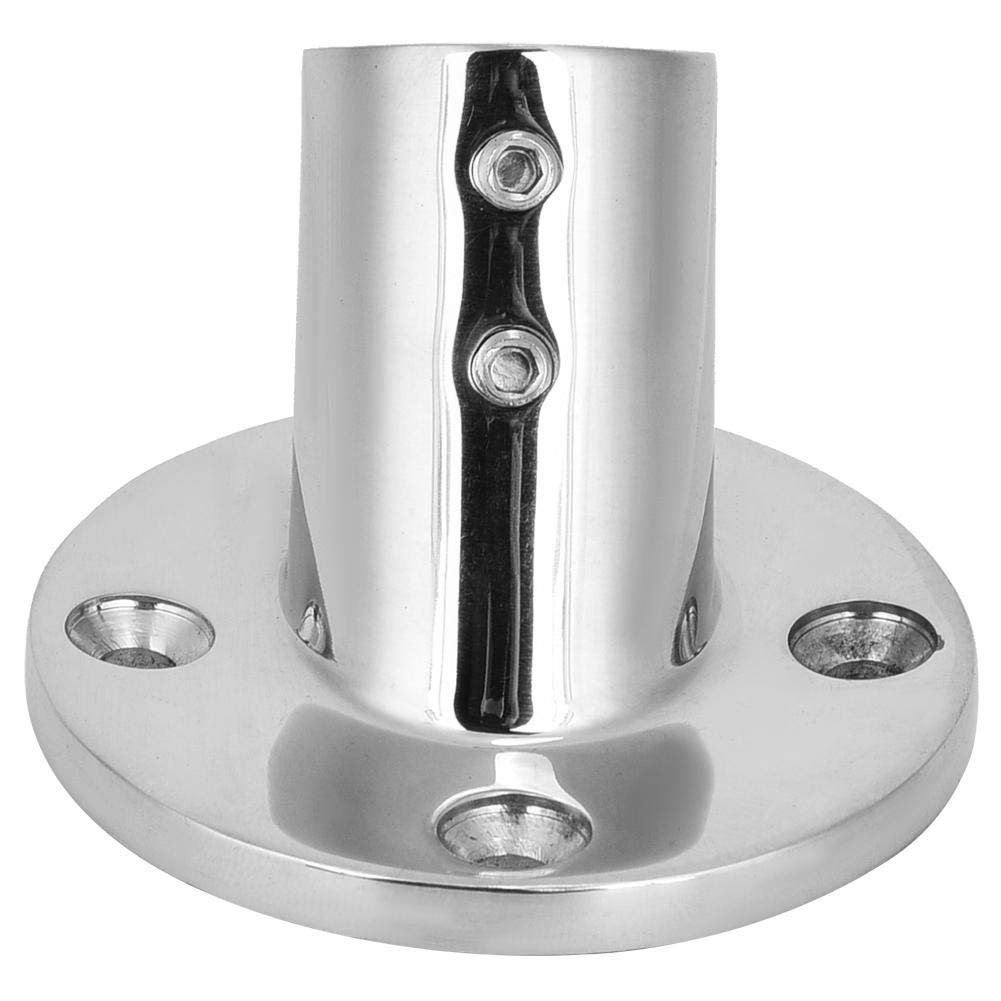 Corrimano Barca Inox Grado Marino Base Rotonda 60 Gradi per Tubo 22mm o 25mm 22mm