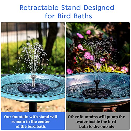 Aisitin Solar Fountain Pump For Bird Bath, 3.5W Diy Solar Water Pump Kit With 9.8Ft Cord And Multiple Nozzles, Solar Bird Bath Fountain With Brackets For Garden, Ponds, Fish Tank And Outdoor #TOP2