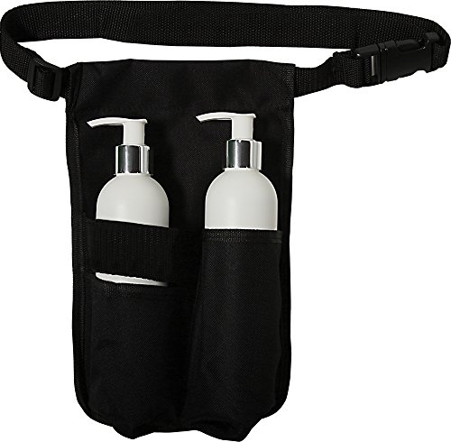 ForPro Double Bottle Holster Kit, Features Durable Cordura Fabric, Adjustable Strap, Includes Two 8 Ounce Bottles, Black