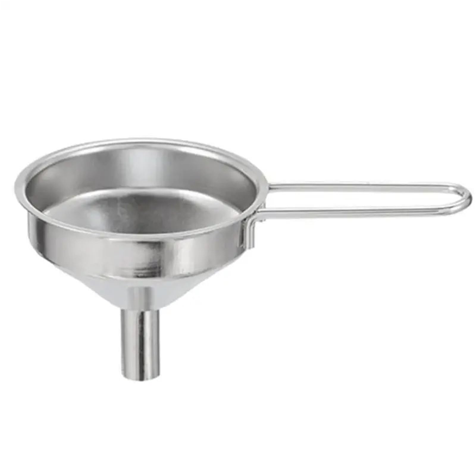 Mini Embudo de Acero Inoxidable con asa, Herramienta dispensadora Colgante Plateada | Embudo pequeño resistente a la oxidación for botellas, molinillos de pimienta, jarabes, superficie lisa y fácil de limpiar