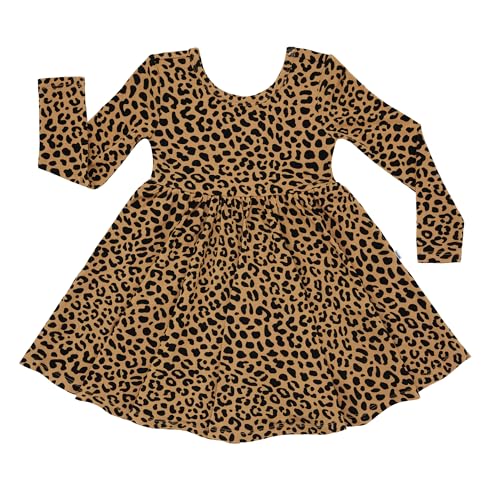 Image of Little Sleepies Long Sleeve Twirl Dress for Girls - Viscose from Bamboo Toddler Dresses w/Pockets & Tagless Comfort