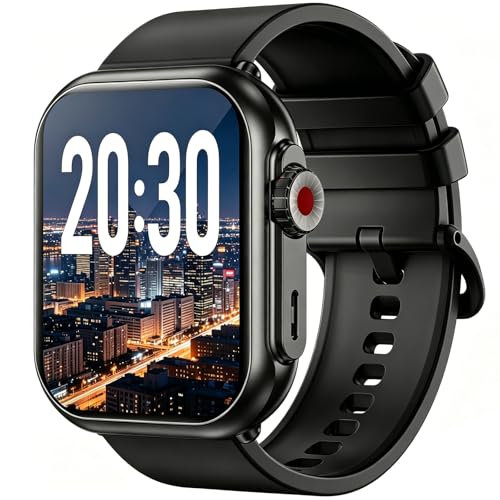 Image of Jacoosa Smart Watch with 1000mAh Large Capacity Battery, Fitness Tracker with Heart Rate Monitor, Sleep Monitor, IP67 Waterproof, Smart Notifications for iOS & Android Phones (Black)