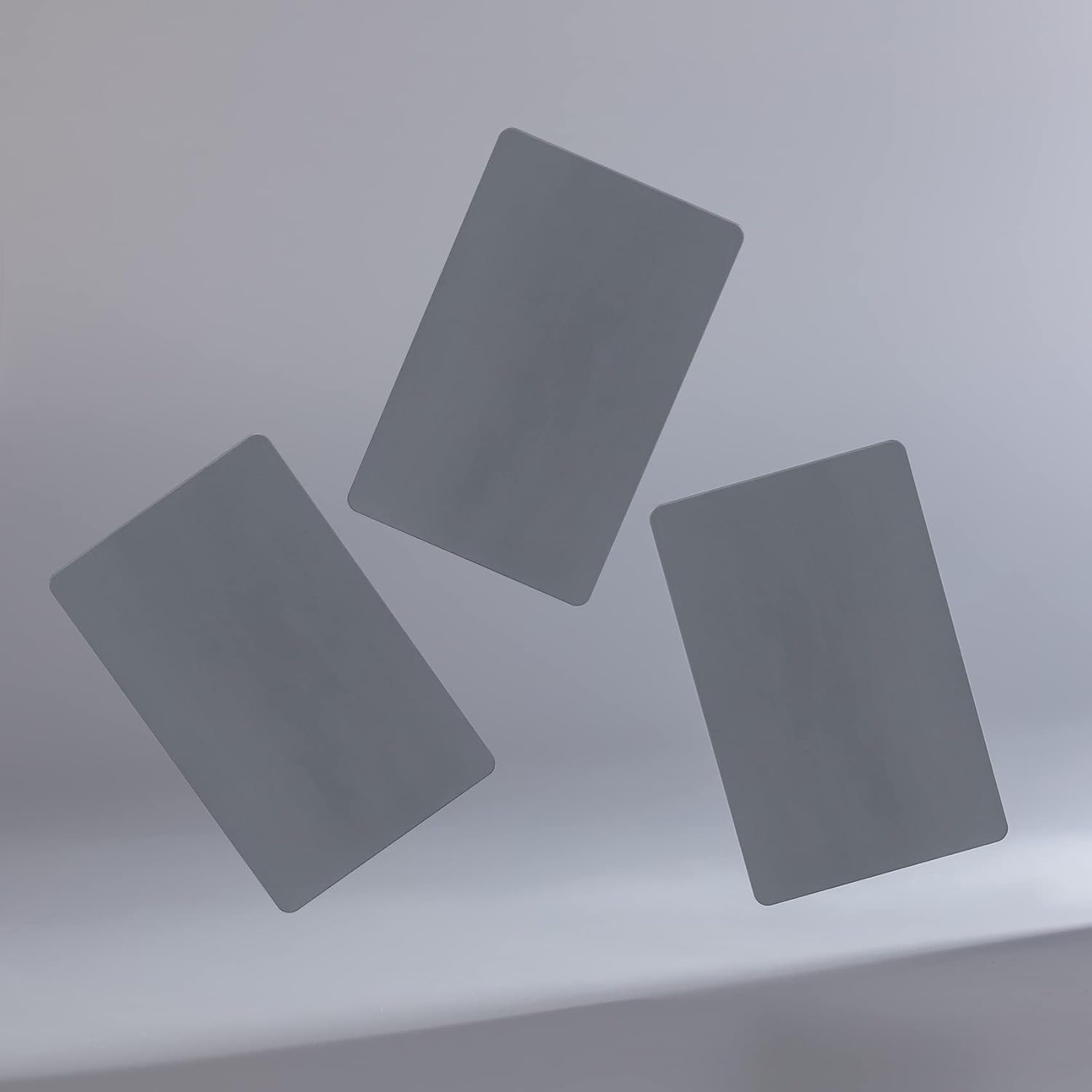 Thick Aluminum Metal Business Cards Anodized Aluminum 86 X 54 X 0.8mm 15 pcs (Gray)