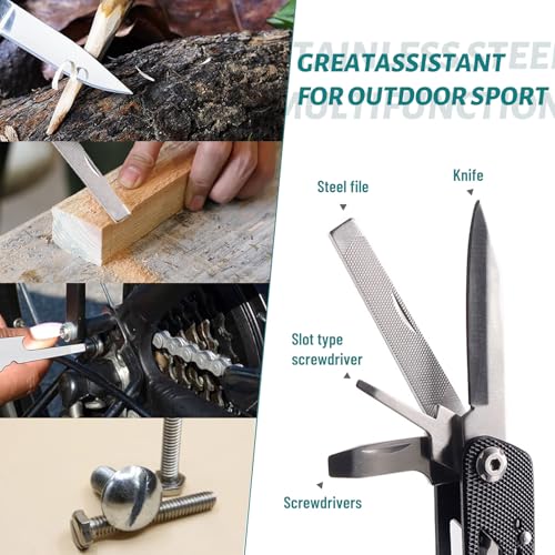 12-in-1 Multi Tool Pliers UK Legal, Foldable Pliers, Camping Pocket Multi-Tool for Men, Multi-Purpose Tool with Screwdriver Set, Stainless Steel Multitools with Nylon Pouch for Outdoor Activities - Image 4