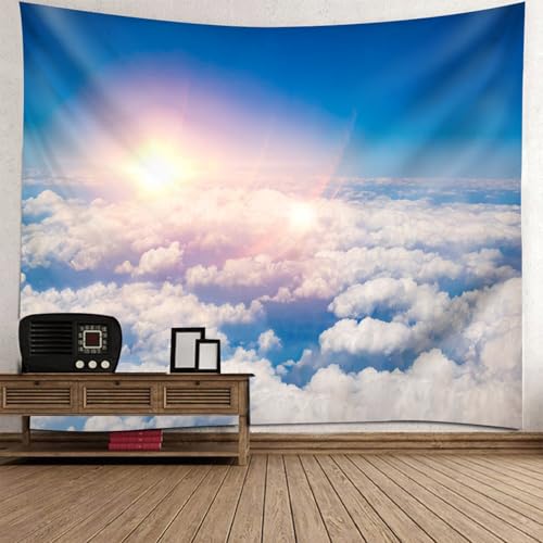 Tenture murale nature 150x150cm ciel et nuages pour déco chambre