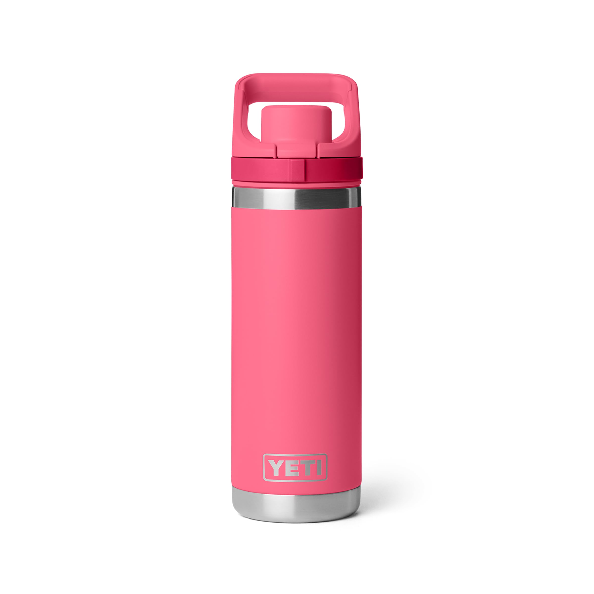Rambler 18 oz Leakproof Bottle with Flip Chug Cap, Tropical Pink | Double-Wall Vacuum Insulated, 100% Leakproof Magnetic C-Lock, Lockable Covered Spout, 18/8 Stainless Steel, Cupholder Fit