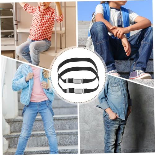 PartyKindom 2pcs Magnetic Buckle Waist Belt for Adjustable Elastic Stretch Waistband for Boys and Lightweight Uniform Accessory Comfortable Fit for School and Daily Wear2