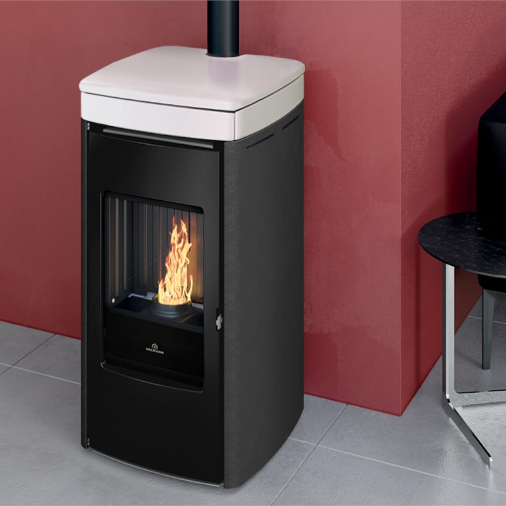 Edilkamin Pelletofen Yana Plus | Keramik weiß | 9,2 kW
