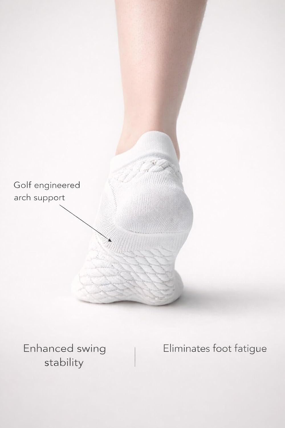 TourComfort Golf Ankle Socks for Men, 4 Pairs, Cushioned All-Day Comfort, Anti-Blister, Moisture Wicking