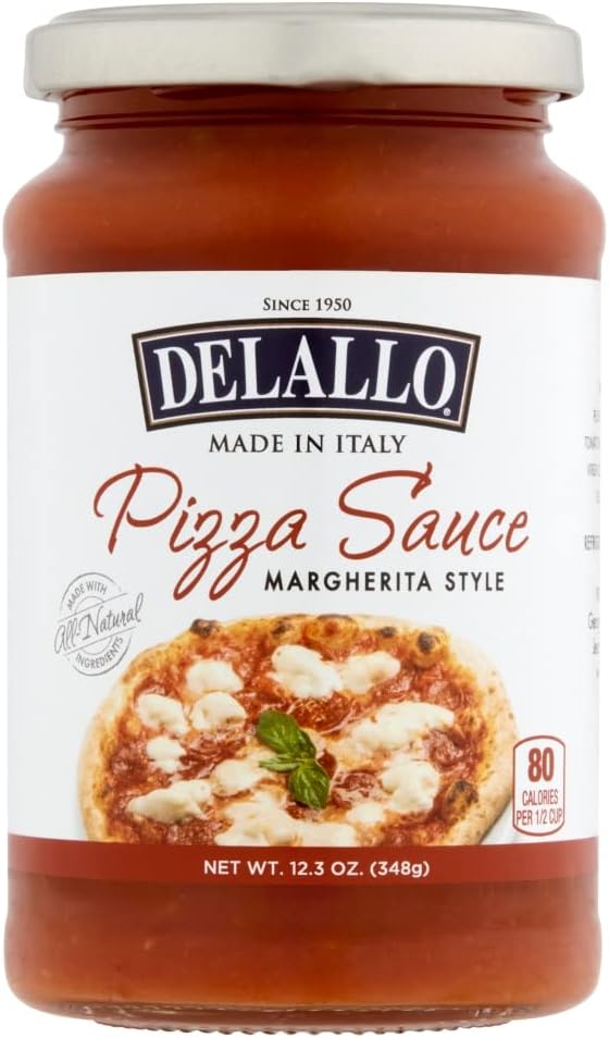 DeLallo Margherita Style Pizza Sauce, 12.3oz Jar, 6-Pack