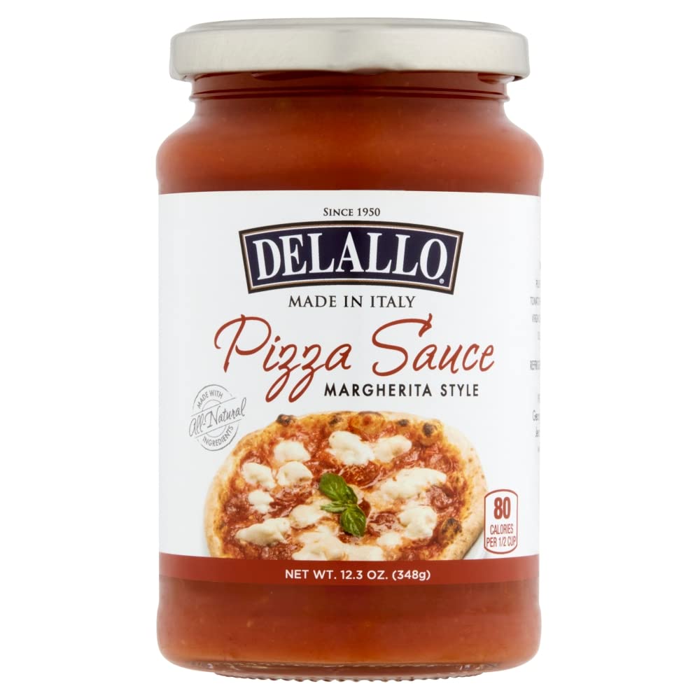 DeLallo Margherita Style Pizza Sauce, 12.3oz Jar, 6-Pack