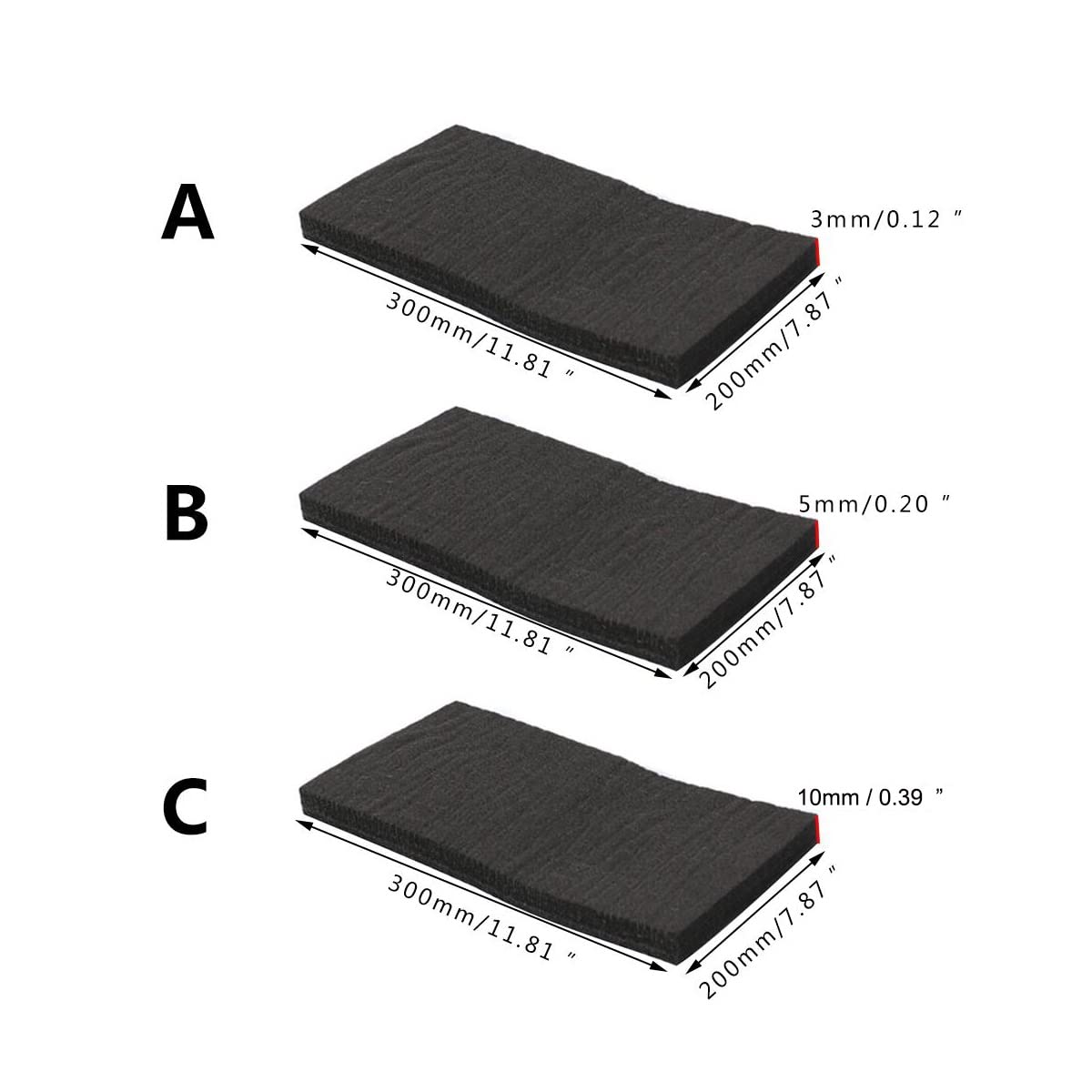 4Pcs Fireproof Welding Blanket & Pad - Carbon Felt Welding Blanket for DIY and Industrial Use(300 * 200 * 5mm)