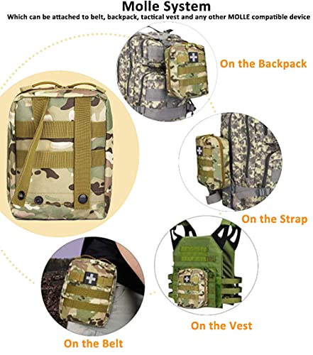 Molle Ifak Pouch, Molle First Aid Pouch Empty, Tactical Medical Pouch, Multicam Small Med Emt Compact Utility Only Bag For Hiking Camping #TOP6