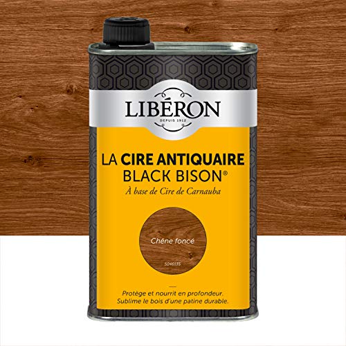 Libéron Cire antiquaire Black Bison Liquide, Chêne foncé, 0,5L