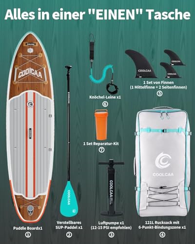 COOLCAA Stand Up Paddling Board 355cm – bis 222kg - 5