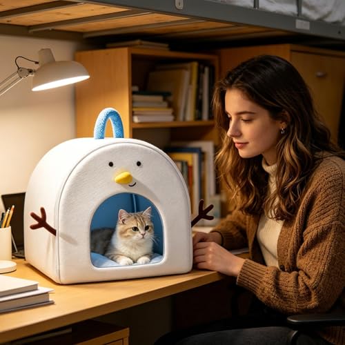 Abri chat extérieur imperméable respirant avec glace isolée pour chiot - 4