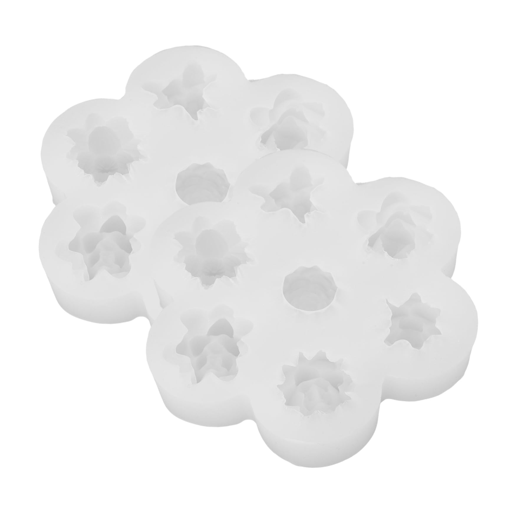 Gatuida 2piezas Molde para Velas de Aromaterapia Cavidades Forma de Cactus y Flores Molde de Silicona para Manualidades y Velas Perfumadas para Hacer Postres y Jabones