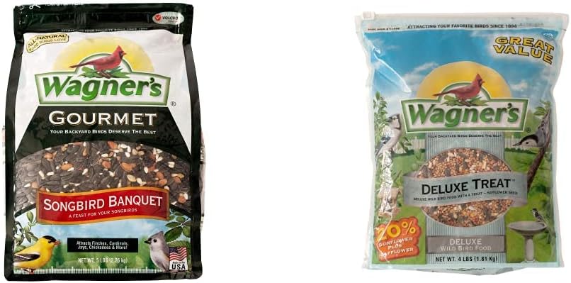 Wagner's Songbird Banquet Wild Bird Food, 5-Pound Bag, 2-Pack Gourmet Nut & Fruit Wild Bird Food, 5 Pound