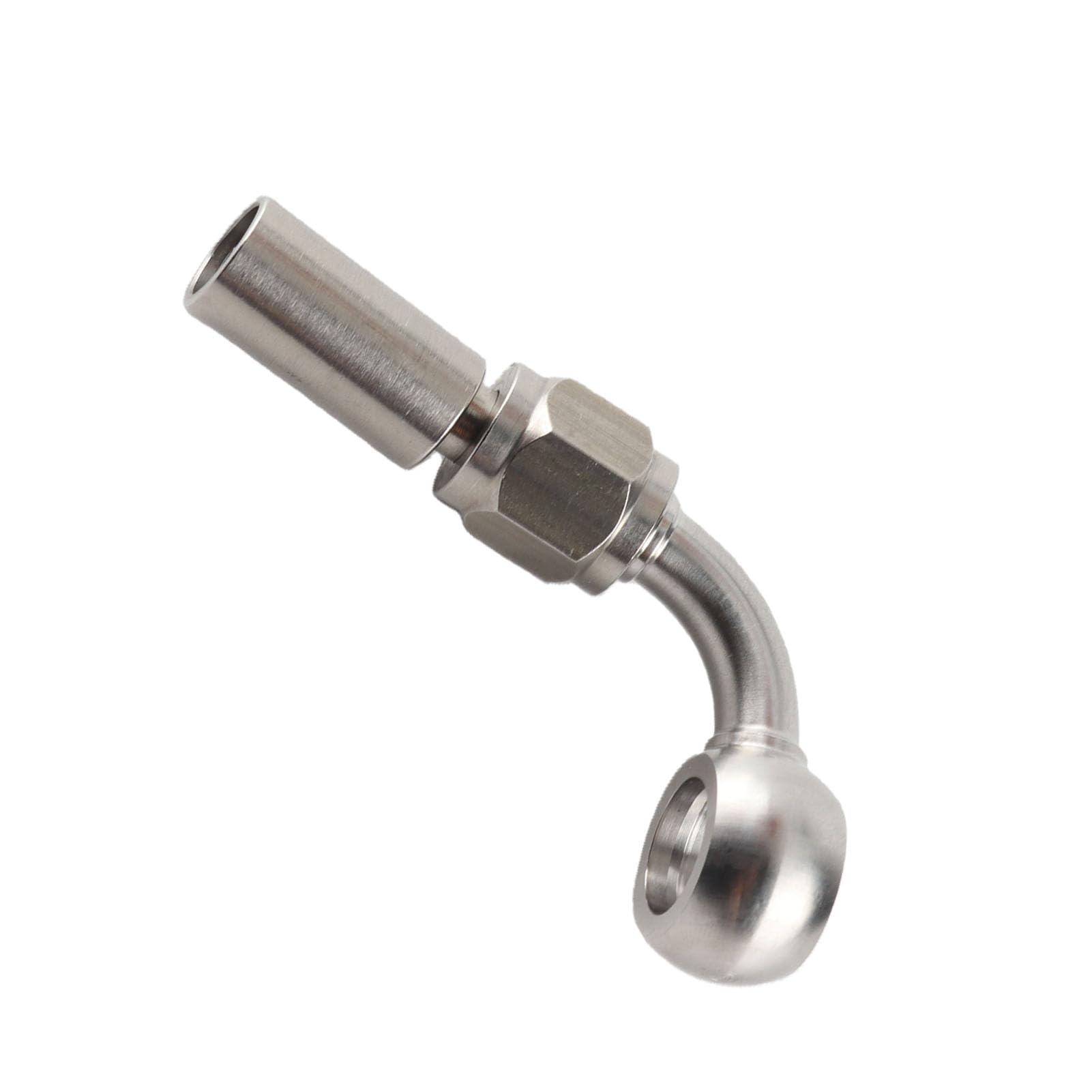 Adattatore per Tubo dell'Olio del Freno del Motociclo, 4 Pezzi 75 Gradi M10 in Acciaio Inossidabile - Sostituzione Raccordo Banjo per Parti del Freno/Frizione/Linea