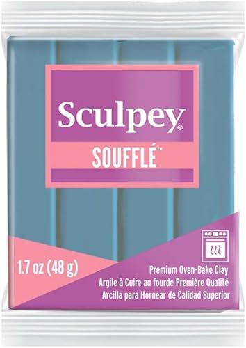 Miniatura 5 de Polyform Sculpey Soufflé - Arcilla de horno de polímero para horno, color blanco iglú, no tóxico, barra de 1.7 onzas, ideal para hacer joyas,