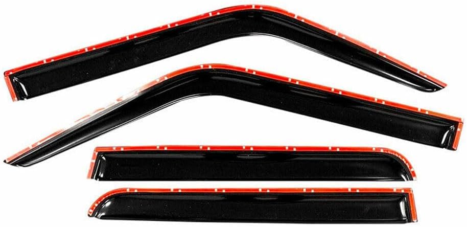 Window Visor Rain Sun Guard Vent 4pc Set Acrylic for Jeep for Patriot 2007-2017 Smoke/Tinted Slim Style 4CAR-WD-JP07