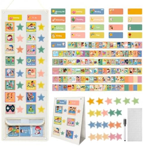 YoinkYoink Visual Schedule for Kids with Autism - 174 Picture Cards Include Chore and Routine Chart Daily