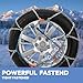 SNOCATENA Snow Chains for Cars, SUVs & Pickup Trucks – Quick Fit, Easy Installation, Reusable Universal Tire Chains for Winter Emergency Traction (Set of 2)