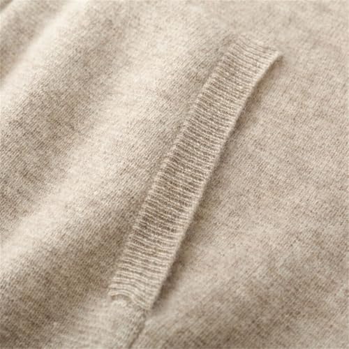 Hooded Sweater for Men Top with Zipper and Pocket Comfortable Knit Sweaters Wool Jumper Cardigan 7