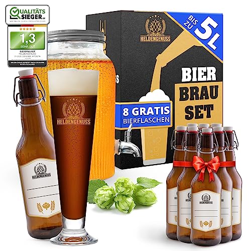 Heldengenuss - Bierbrauset Dunkles Bier - [Echtes Brauerlebnis] - Mit...