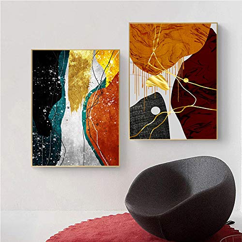 Art mural contemporain abstrait pour habiller un grand mur vide de salon