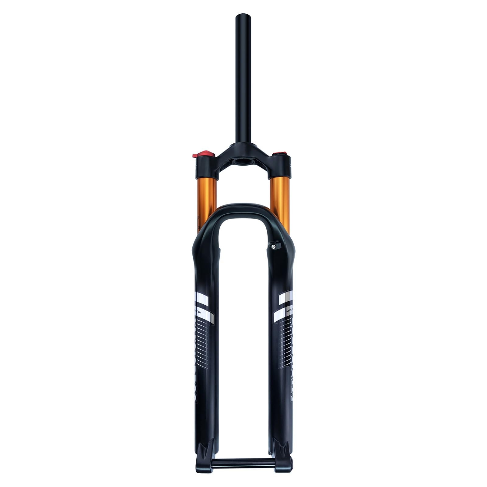 WIQUYBML Mountain Bike Forks 27.5/29inch Bikes Suspension Fork 1-1/8" Straight/tapered Front 120mm Travel Rebound Damping Manual/Remote 15 * 100mm Thru Axle(Straight-manual,GOLD27.5)