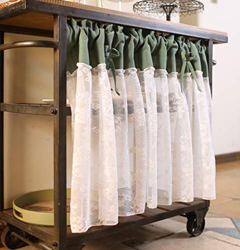 Cortinas pequeñas de encaje para ventanas de cafetería y armarios 7