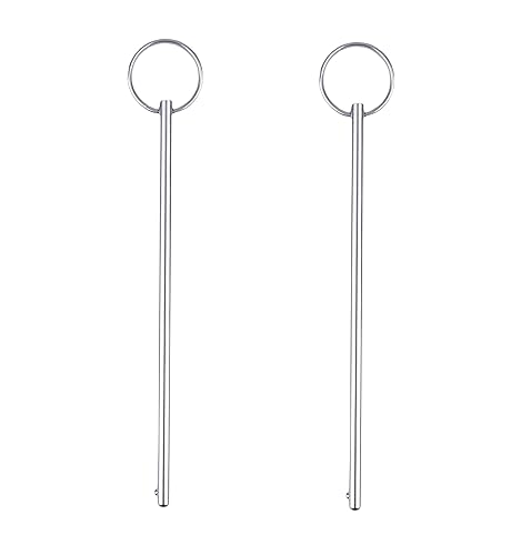 Miniatura 1 de Ring  Grip - Pasadores de liberación rápida  Pin superior Bimini de acero inoxidable 316, 0.235 pulgadas de diámetro, longitud total 6.3 pulgadas,