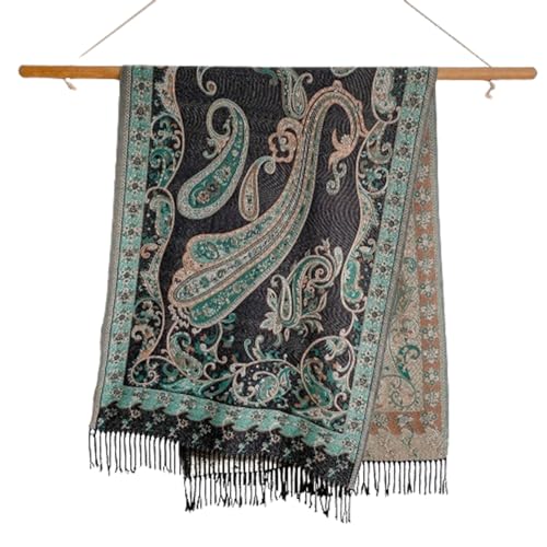 200cm*65cm Women's Large Ethnic Style Jacquard Shawl Cashmere Embroidered Tassel Scarf Wedding Shawl &Pashmina Shawl