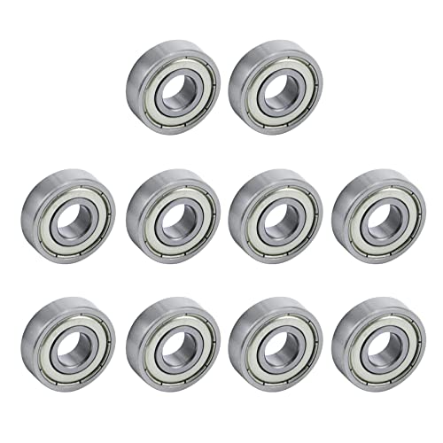 Image of Antrader 10Pcs 6000Z Deep Groove Ball Bearings, 10 x 26 x 8mm | Metal Shielded Precision Bearings for Motors, Skateboards & Wheels