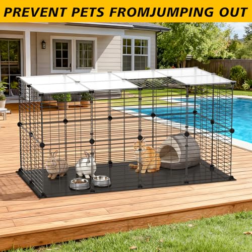 image for XiaZ Guinea Pig Cages,32 Panels Small Animal Playpen with Waterproof P