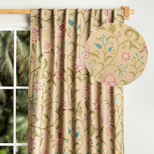 Maison d' Hermine Curtains for Living Room 100% Cotton 50"x96" (Pack of 2)