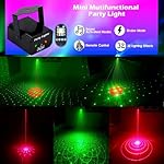 KOOT Party Lights Dj Disco Light with Pattern Projection and Sound Activated, Strobe Stage Lighting for Parties Indoor Dance Birthday Rave Bar Karaoke Christmas Wedding Show Club - Image 2