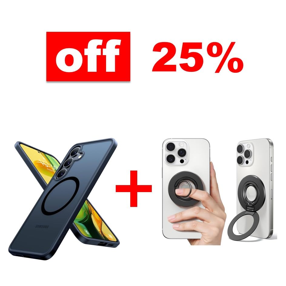 TORRAS Magnetic Phone Grip Ring Holder Kickstand & Case Magnetic