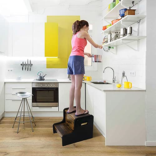 Step Stools For Kids Adults 2 Step Stools For Bedside Kitchen Bathrooom Sink Wooden Kids Step Stool #TOP6