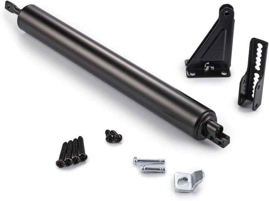 Ideal Security Model 9 Standard Duty Pneumatic Storm and Screen Door Closer, 10.5" L x 1.25" W x 1.25" H, Adjustable Speed, Smooth Closing for Lightweight to Medium Doors, Easy Install, Black