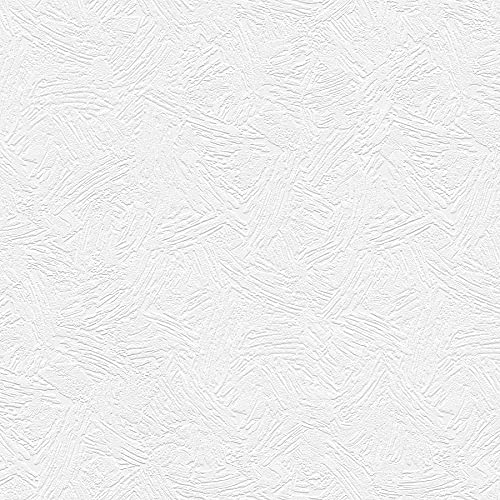 A.S. Création Strukturprofiltapete Simply White 4 Tapete 10,05 m x 0,53 m weiß Made in Germany 330321 3303-21