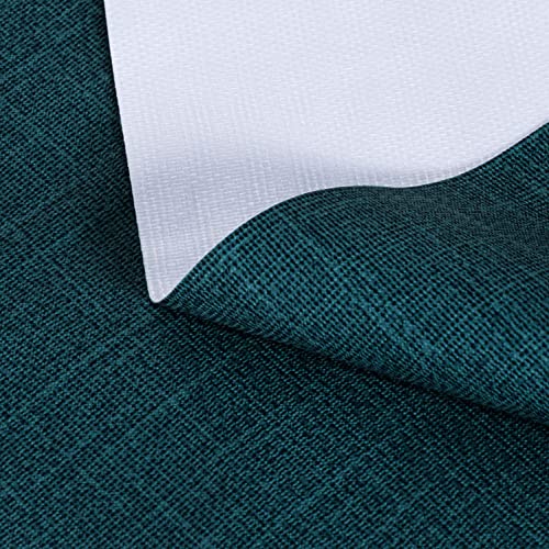 Image of sancua 100% Waterproof Rectangle PVC Tablecloth - 54 x 78 Inch - Oil Proof Spill Proof Vinyl Table Cloth, Wipe Clean Table Cover for Dining Tables, Buffet Parties and Camping, Deep Teal