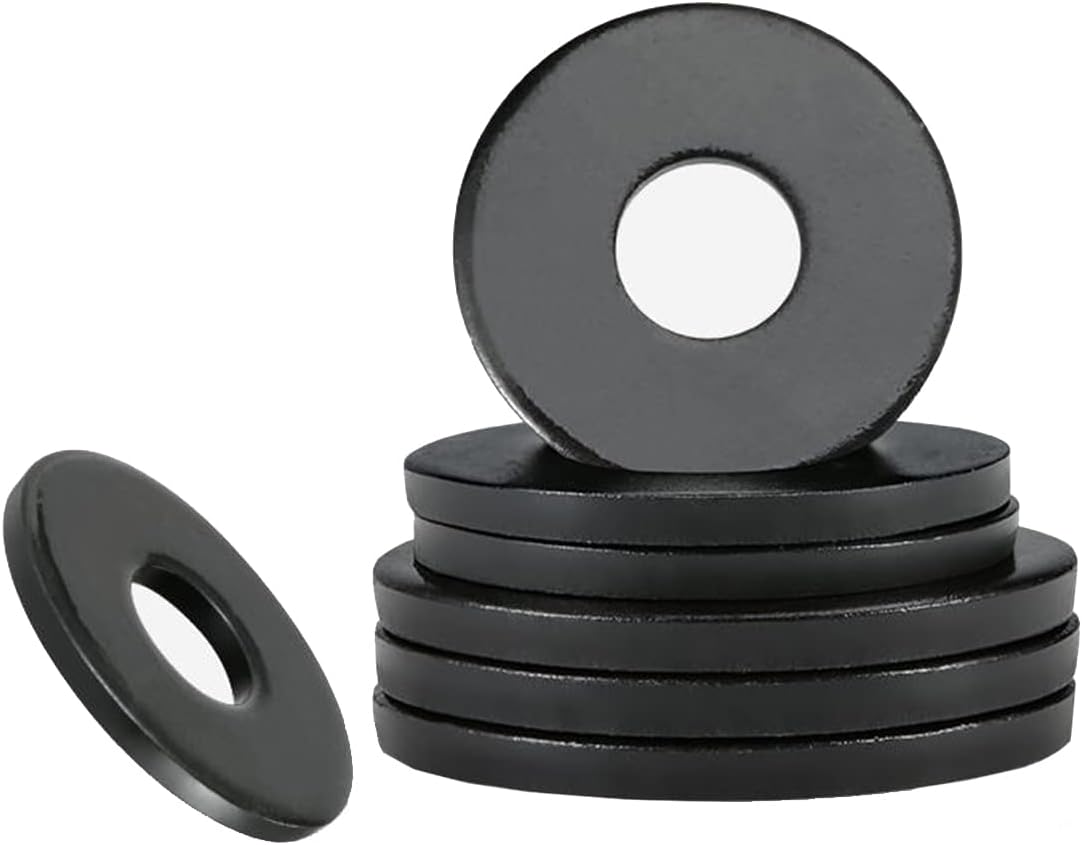 Qrity 20PCS Steel Flat Washer, Fender Washer, M5x10mm Washer, Metal Washers for Home Decoration and Factory Construction