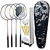 HTDHS Outdoor sport badminton set badminton rackets birdies netto verstelbare peilingen strand achtertuin tennisbal…